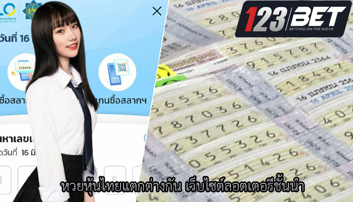 หวยหุ้นไทยแตกต่างกัน เว็บไซต์ลอตเตอรีชั้นนำ